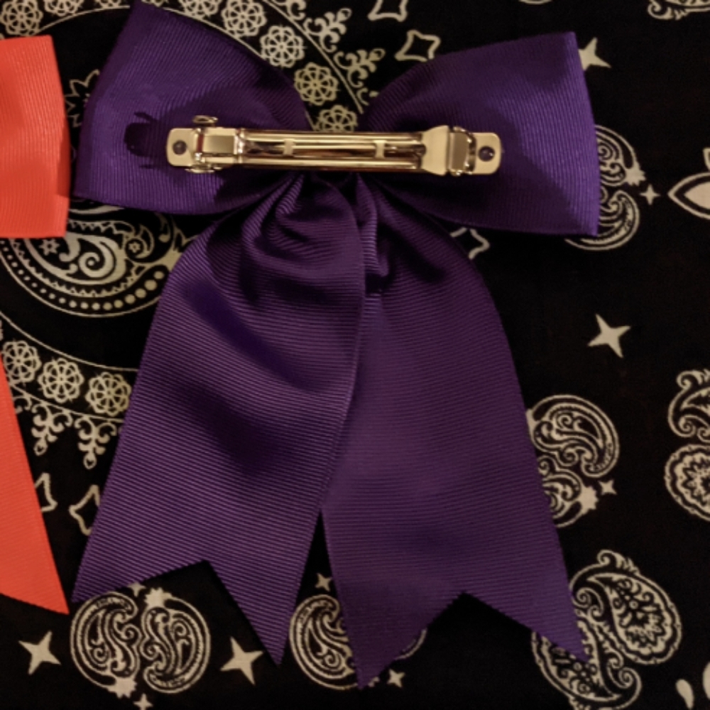 Purple Bow Hair clip - Picture 2 of 3